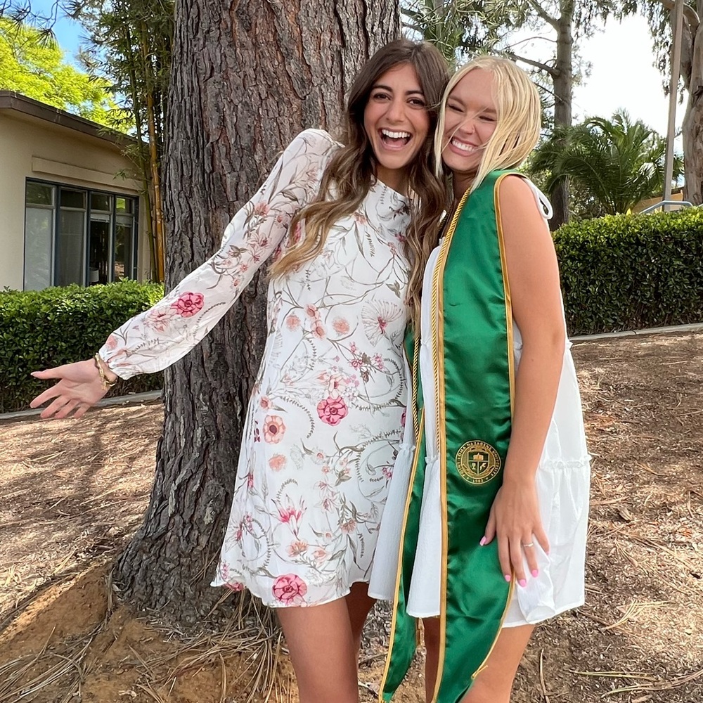 Floral White Mini Dress